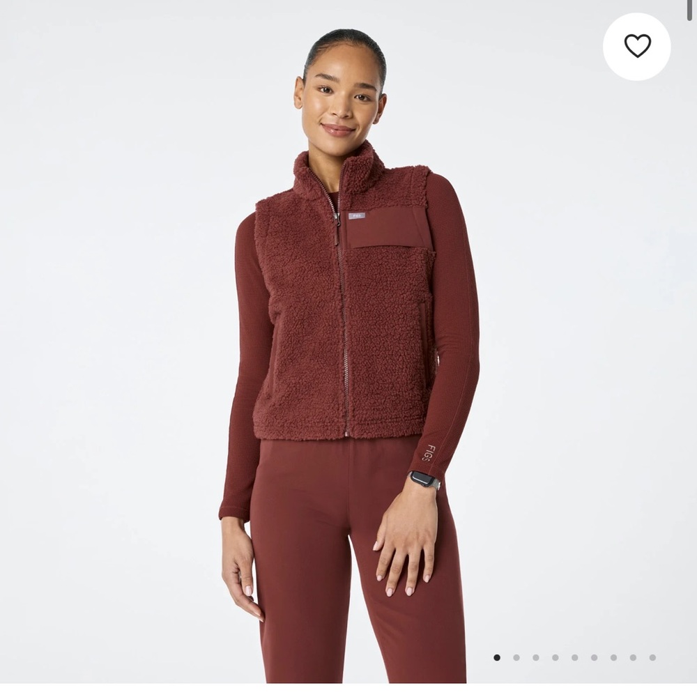 Figs Women's Walnut Fleece Vest size xl